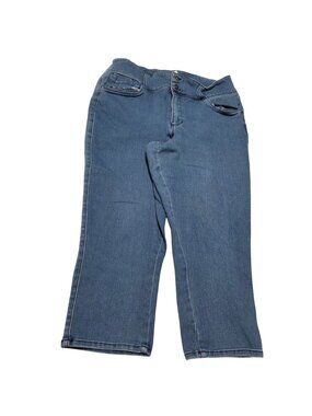 Venus Jeans Womens Plus Size 16 Straight Leg High Waist Medium Wash Denim Pants